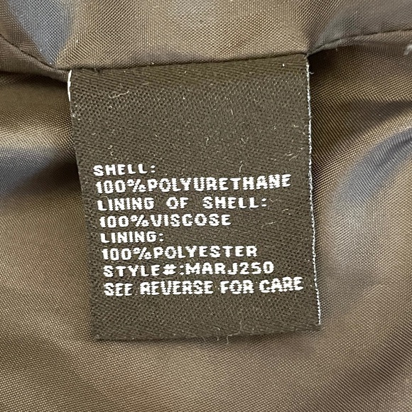 BLANC NOIR Faux Leather Jacket - Silver Zipper - XL - Picture 6 of 10